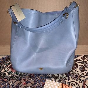 Brahmin Soft Blue Leather Tote